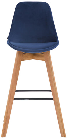 TPFLiving bar stool Medoc frame Natura velvet