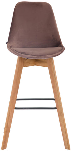 TPFLiving bar stool Medoc frame Natura velvet