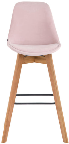 TPFLiving bar stool Medoc frame Natura velvet