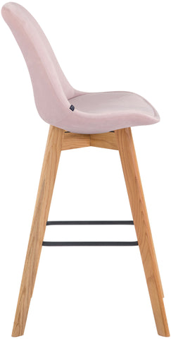 TPFLiving bar stool Medoc frame Natura velvet