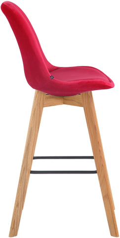 TPFLiving bar stool Medoc frame Natura velvet