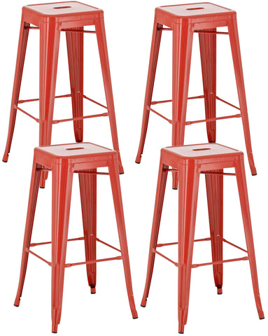 TPFLiving set of 4 Joy metal bar stools