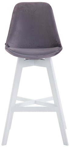 TPFLiving set of 2 bar stools Canada frame white velvet