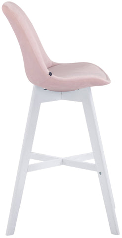 TPFLiving set of 2 bar stools Canada frame white velvet