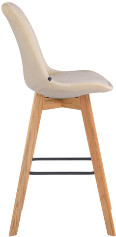 TPFLiving bar stool Medoc frame Natura velvet