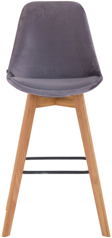 TPFLiving bar stool Medoc frame Natura velvet