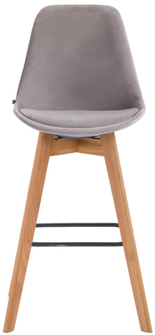 TPFLiving bar stool Medoc frame Natura velvet