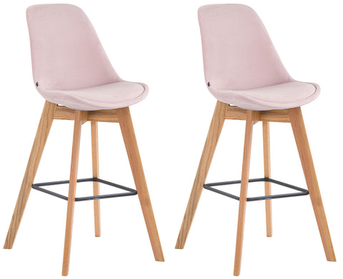 TPFLiving bar stool Medoc frame Natura velvet