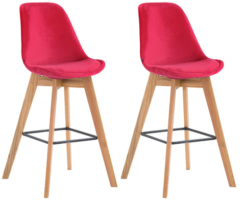 TPFLiving bar stool Medoc frame Natura velvet