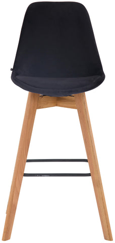 TPFLiving bar stool Medoc frame Natura velvet