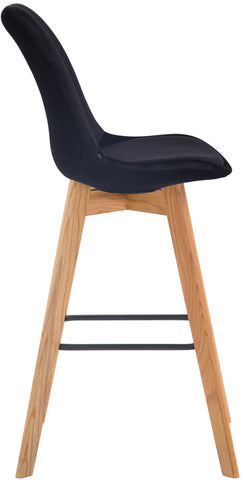 TPFLiving bar stool Medoc frame Natura velvet