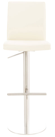 TPFLiving bar stool Cathy frame stainless steel faux leather