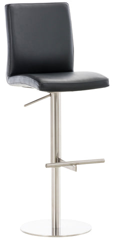 TPFLiving bar stool Cathy frame stainless steel faux leather