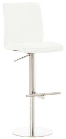 TPFLiving bar stool Cathy frame stainless steel faux leather