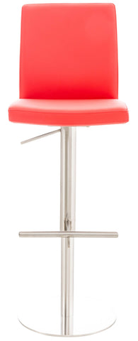 TPFLiving bar stool Cathy frame stainless steel faux leather