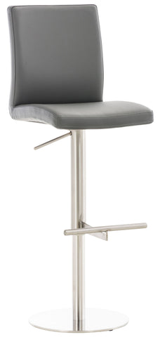 TPFLiving bar stool Cathy frame stainless steel faux leather