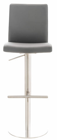 TPFLiving bar stool Cathy frame stainless steel faux leather