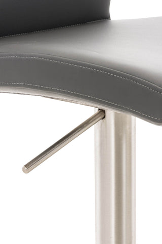 TPFLiving bar stool Cathy frame stainless steel faux leather