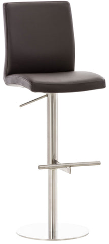 TPFLiving bar stool Cathy frame stainless steel faux leather