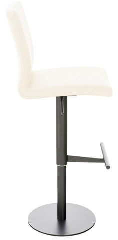 TPFLiving bar stool Cathy frame black faux leather