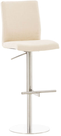 TPFLiving bar stool Cathy frame stainless steel fabric