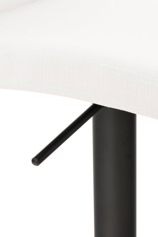 TPFLiving bar stool Cathy frame black fabric