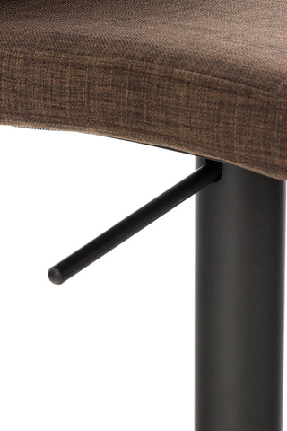 TPFLiving bar stool Cathy frame black fabric