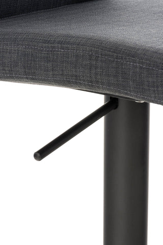 TPFLiving bar stool Cathy frame black fabric