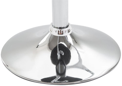TPFLiving bar stool Lazius metal frame in chrome look faux leather