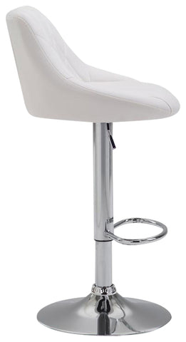TPFLiving 2er Set Barhocker Lazius Gestell Metall in Chromoptik Kunstleder