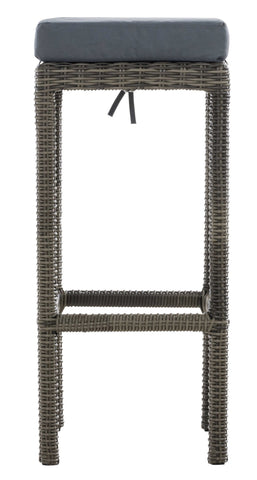 TPFLiving bar stool Alina 5mm seat cushion iron gray frame polyrattan