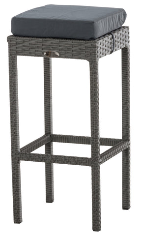 TPFLiving bar stool Alina seat cushion iron gray frame polyrattan