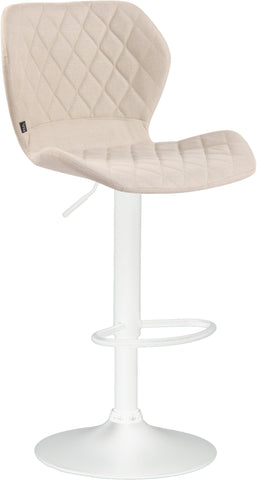 TPFLiving bar stool Cora frame white fabric