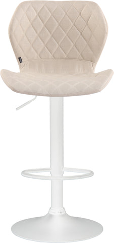 TPFLiving bar stool Cora frame white fabric