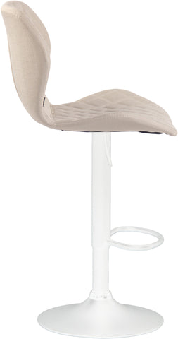 TPFLiving bar stool Cora frame white fabric