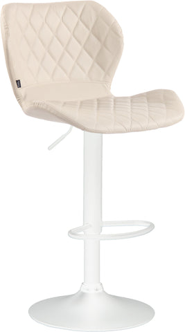 TPFLiving bar stool Cora frame white faux leather