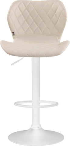 TPFLiving bar stool Cora frame white faux leather