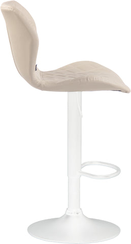 TPFLiving bar stool Cora frame white faux leather