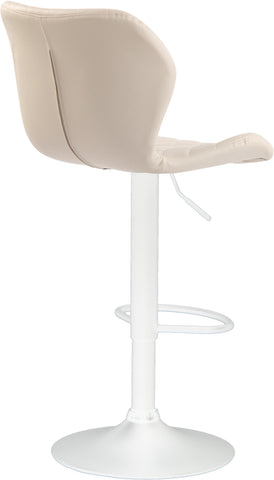 TPFLiving bar stool Cora frame white faux leather