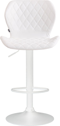 TPFLiving bar stool Cora frame white faux leather