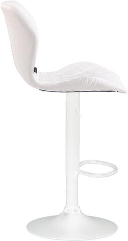 TPFLiving bar stool Cora frame white faux leather