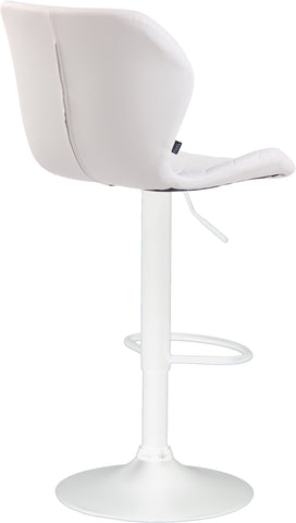 TPFLiving bar stool Cora frame white faux leather