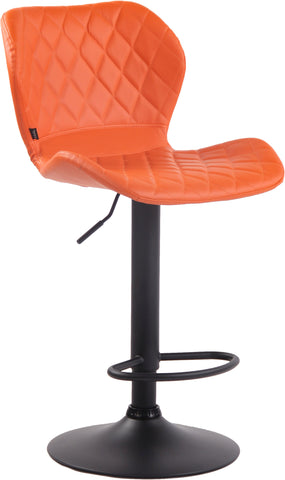 TPFLiving bar stool Cora frame black faux leather