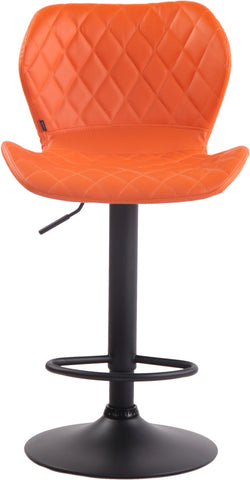 TPFLiving bar stool Cora frame black faux leather