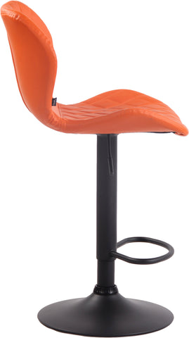 TPFLiving bar stool Cora frame black faux leather