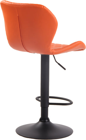 TPFLiving bar stool Cora frame black faux leather