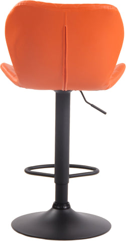 TPFLiving bar stool Cora frame black faux leather