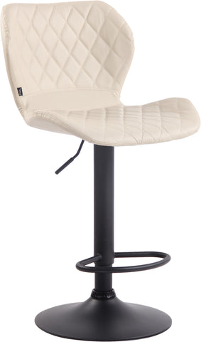 TPFLiving bar stool Cora frame black faux leather