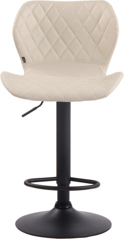 TPFLiving bar stool Cora frame black faux leather
