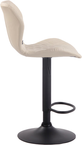 TPFLiving bar stool Cora frame black faux leather
